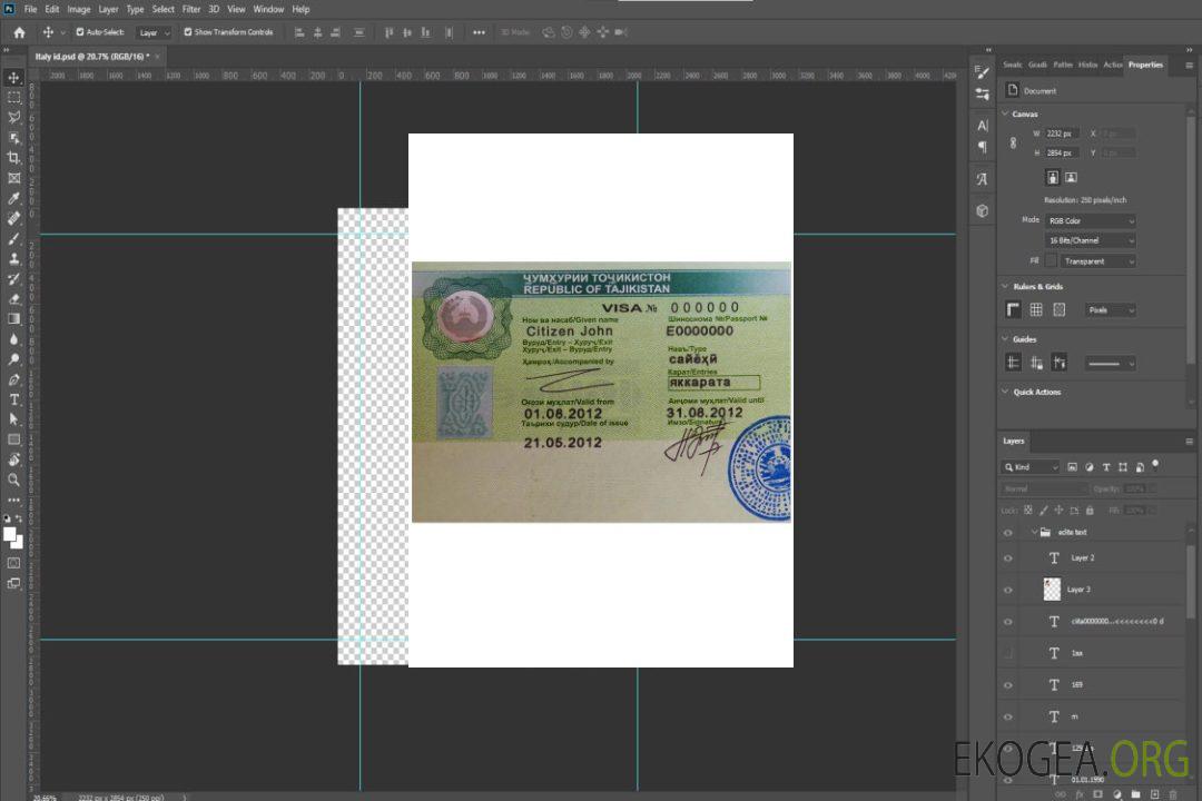 Visa TADJIKISTAN template